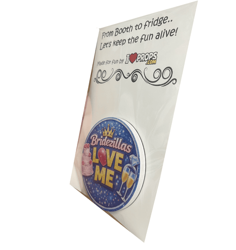 Photo Booth King Round PVC Magnet 0.025 Inch Thick For Metal Surfaces Ideal Gift And Home Decor