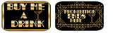 Doll Face Gatsby Black And Gold Photo Booth Prop Set Five-Piece PVC Wedding Props For Glamorous Photo Moments