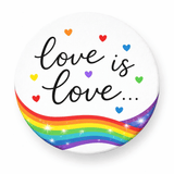 Colorful Pride Themed Photo Props Set 5 Pieces Each 10 Inches Durable 6mm PVC For Festive Celebrations featuring love is love design.