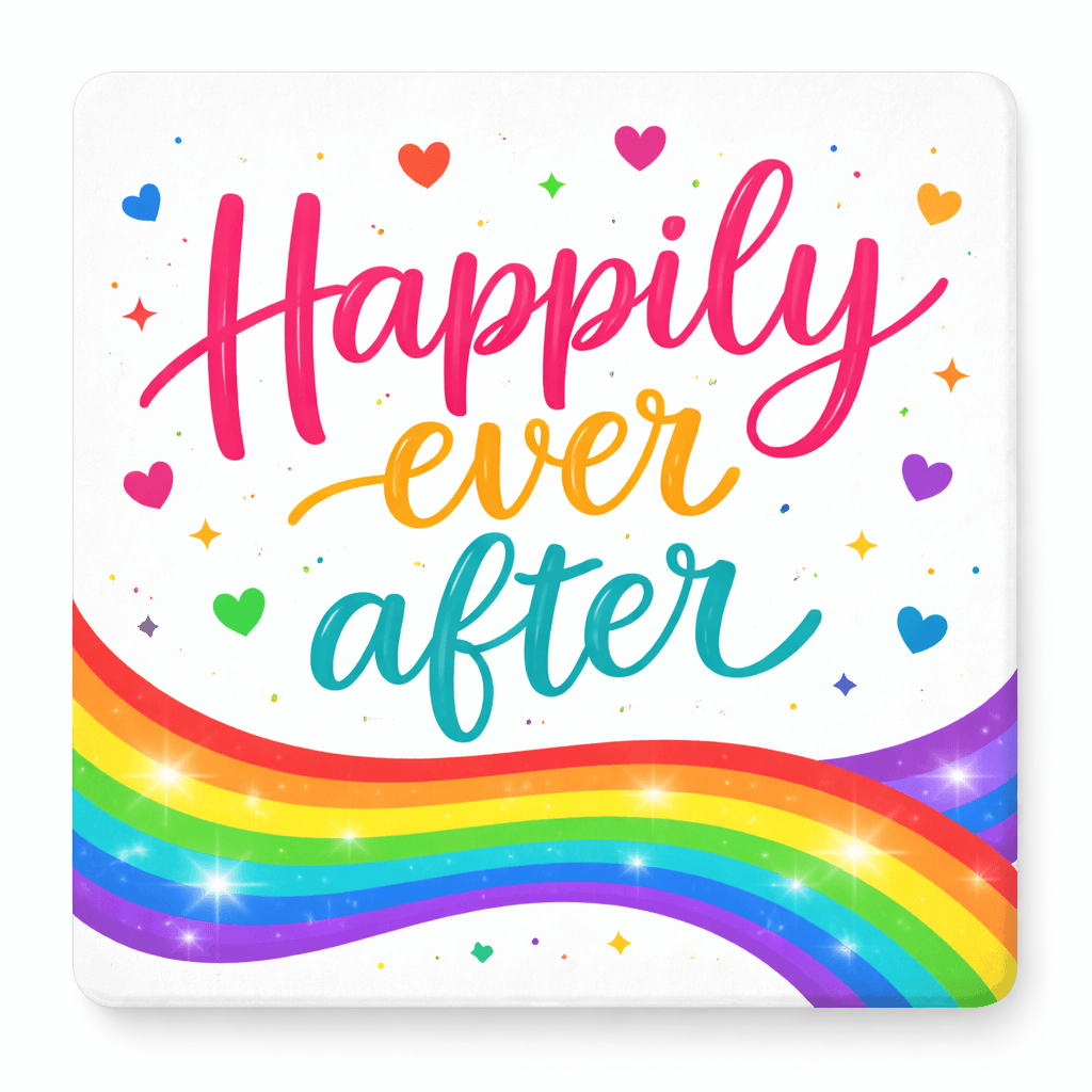 Colorful Pride Themed Photo Props Set 5 Pieces Each 10 Inches Durable 6mm PVC For Festive Celebrations with rainbow design.