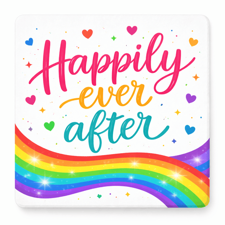 Colorful Pride Themed Photo Props Set 5 Pieces Each 10 Inches Durable 6mm PVC For Festive Celebrations with rainbow design.
