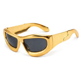 Metallic Gold Glasses for parties, photo booths, and fun events, adding a bold touch to any outfit.