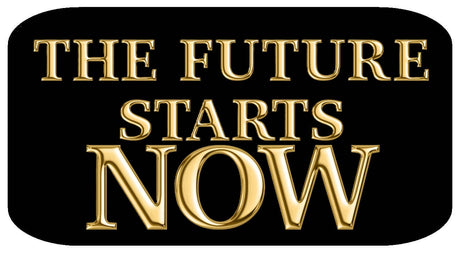 Grand Opening Oversized Five Piece Decor Kit For Launch Celebration And Photo Backdrop - Future starts now sign.