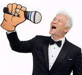 Big Oversized Hand Holding Microphone with Pop Socket Holder - PVC Party Prop