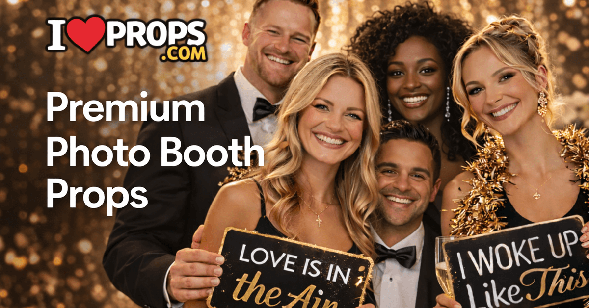 Photo Booth Props for Weddings & Events - I Love Props