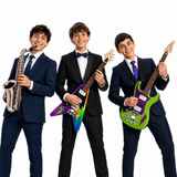 NEW Bigger Musical Instruments- Band collection featuring three young musicians with colorful oversized instruments.