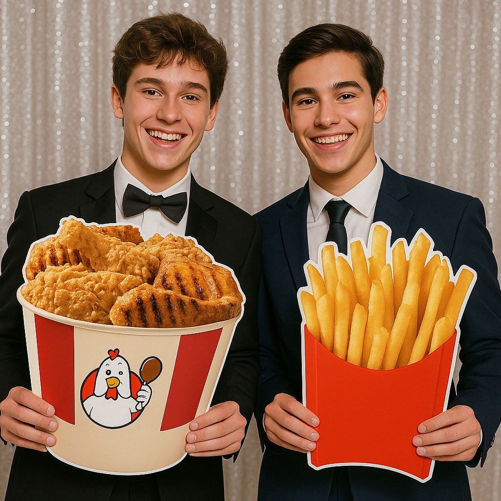 Junk Food Collection Big And Funny Photo Booth Props Set 6 Piece Oversized Party Photo Props
