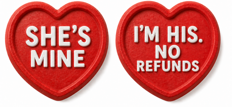 Ultimate hearts Wedding Set Photo Booth Props in red heart shapes with fun sayings for events.