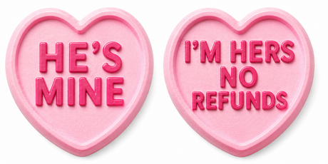 Ultimate hearts Wedding Set Photo Booth Props featuring pink heart PVC props with fun sayings.