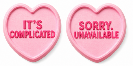 Ultimate hearts Wedding  Set Photo Booth Props featuring heart-shaped PVC props with funny sayings.
