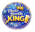 Photo Booth King Round PVC Magnet 0.025 Inch Thick For Metal Surfaces Ideal Gift And Home Decor