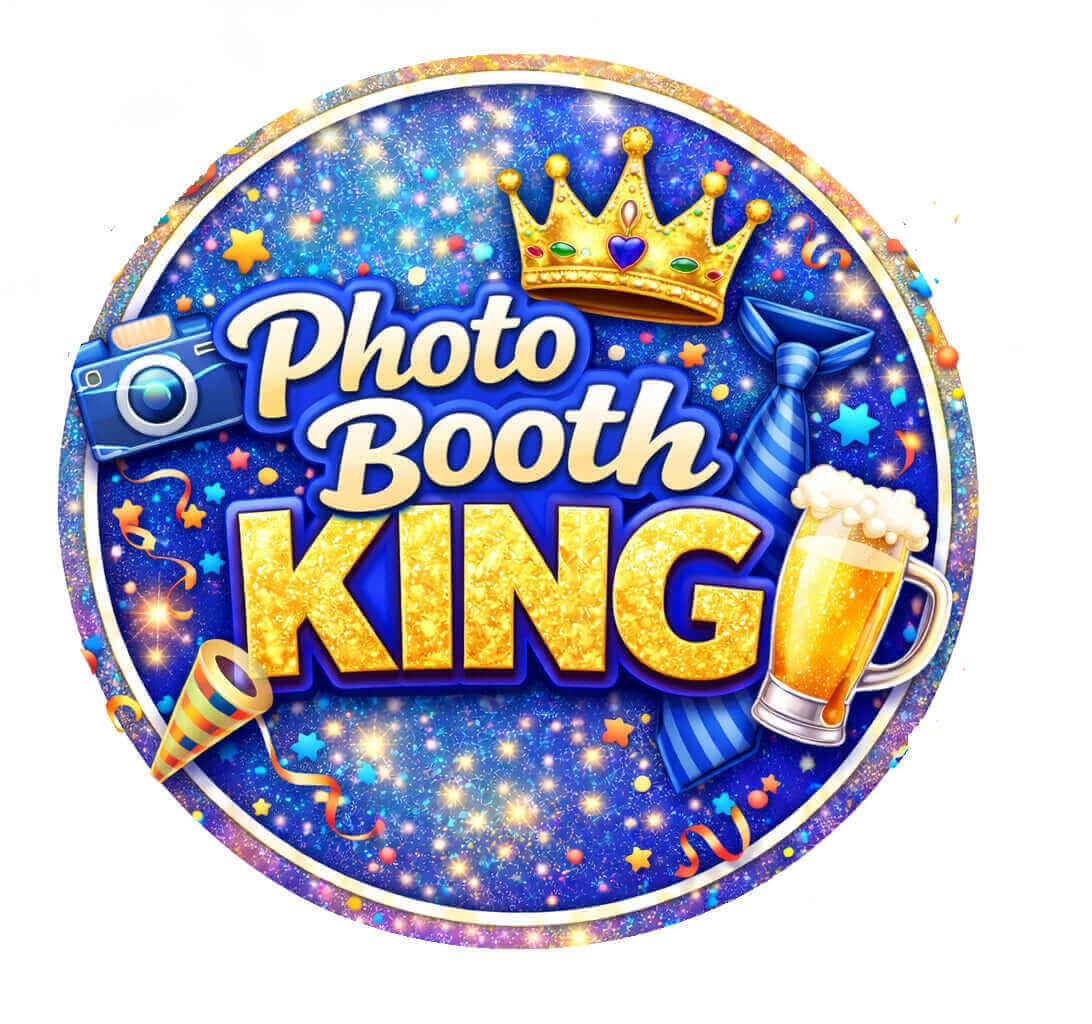 Photo Booth King Round PVC Magnet 0.025 Inch Thick For Metal Surfaces Ideal Gift And Home Decor