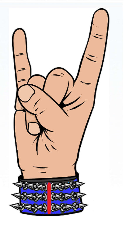 Medium hand rock star sign prop with PopSocket for fun photo booth experiences. 13" tall, anti-glare quality!