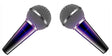 Double sided 15" microphone photo booth prop, fun and colorful addition to any event, 6mm thick, high-quality design.