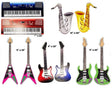 Musical Instruments -Band Collection featuring colorful keyboards, saxophones, and vibrant guitars in a fun 5 piece set.