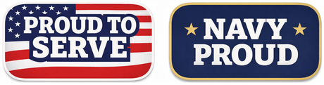 Proud To Serve 5 Piece Props Set For Events Photo Booths And Celebrations Colorful Durable Ready To Use image featuring patriotic designs.