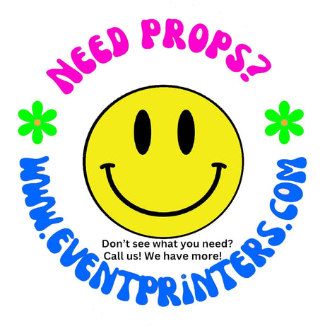 $4.99 Prop featuring a smiling face, inviting customers to check out fun treasures and props at a budget-friendly price.