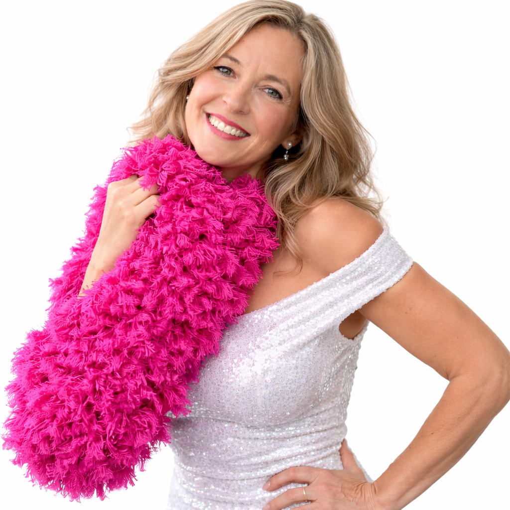 Super sized PINK Featherless Boa