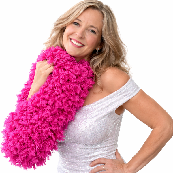 Super Sized Pink Featherless Boa for bachelorette parties