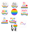 Colorful Pride Themed Photo Props Set 5 Pieces Each 10 Inches Durable 6mm PVC For Festive Celebrations.