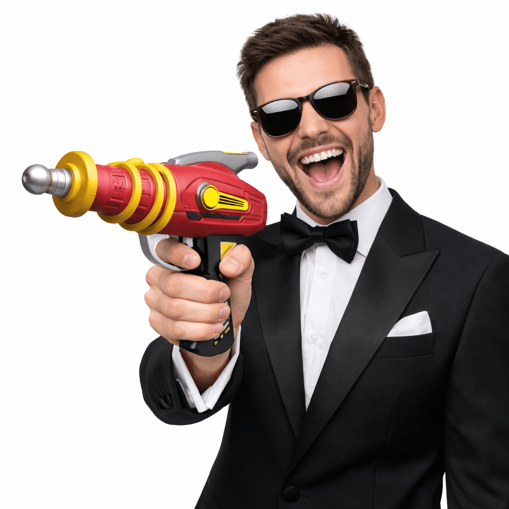 Ray Gun Prop Double Sided For Cosplay Photography And Theater Sci Fi Look With Dramatic Angles