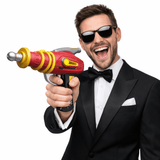 Ray Gun Prop Double Sided For Cosplay Photography And Theater Sci Fi Look With Dramatic Angles