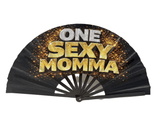 One Sexy Momma Funny Folding Fan Photo Booth Prop For Weddings Parties And Celebrations