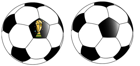 Soccer Prop Set for Parties and Photo Booths Includes Three PVC Props Each 10 Inch Square featuring soccer balls.