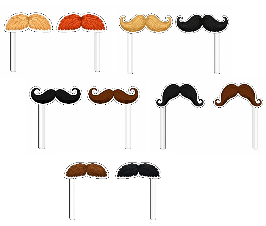 Ultimate Mustache Set Photo Booth Props