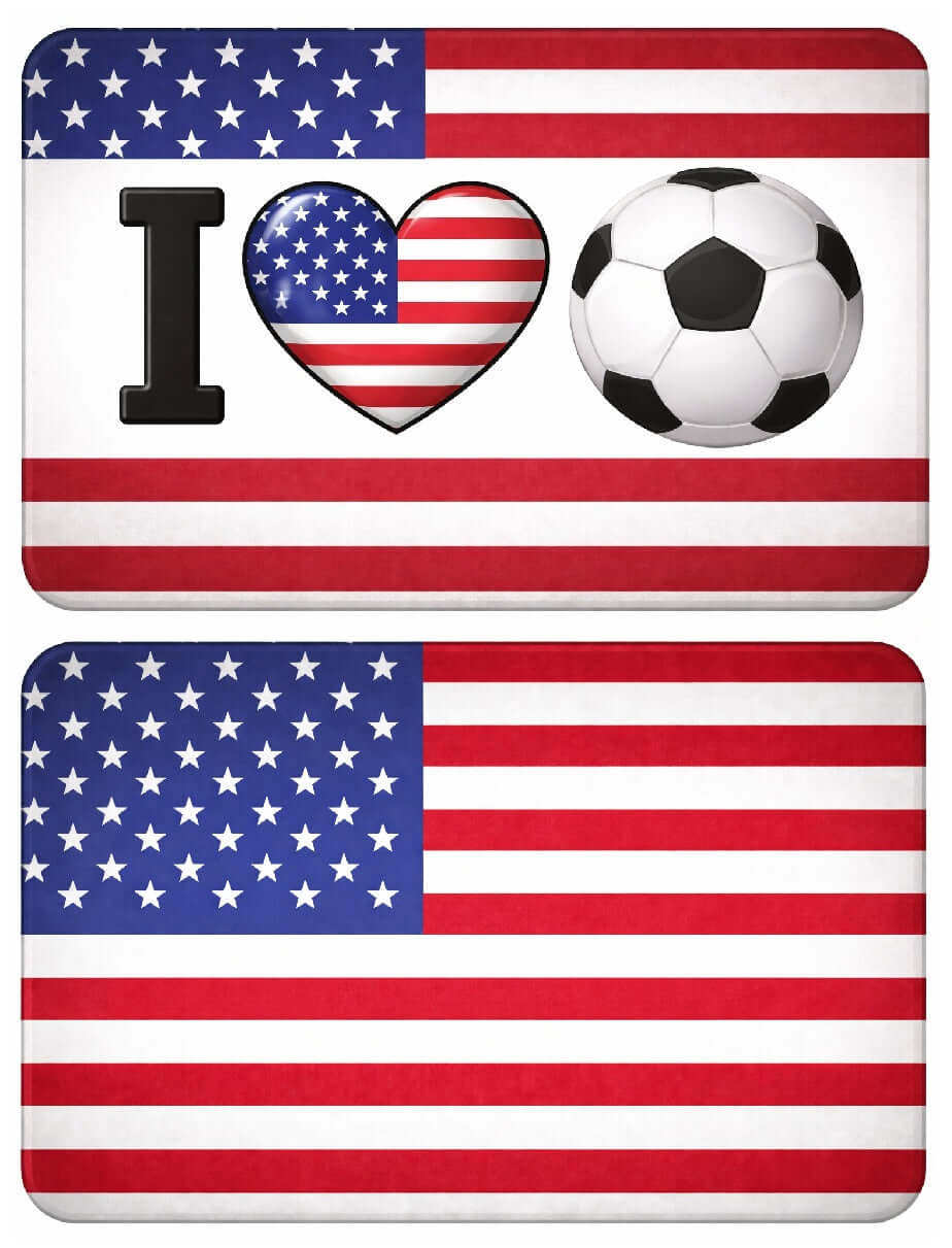 Soccer USA Double Sided Display Prop 10 Inch By 7 Inch 6mm Thick Durable Stand For World Cup Pride