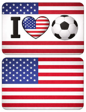 Soccer USA Double Sided Display Prop 10 Inch By 7 Inch 6mm Thick Durable Stand For World Cup Pride