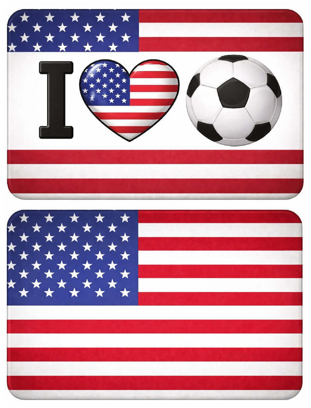 Soccer USA Double Sided Display Prop 10 Inch By 7 Inch 6mm Thick Durable Stand For World Cup Pride