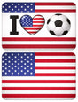 Soccer USA Double Sided Display Prop 10 Inch By 7 Inch 6mm Thick Durable Stand For World Cup Pride
